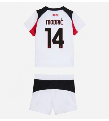 AC Milan Luka Modric #14 Segunda Equipación Niños 2025-26 Manga Corta (+ Pantalones cortos)